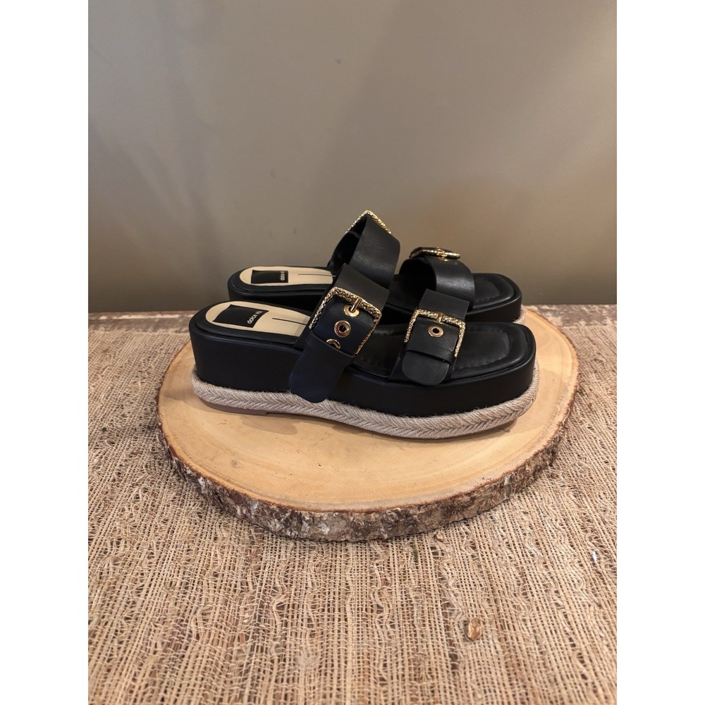 Dolce Vita Canyon Women's Sandals Black Leather XL